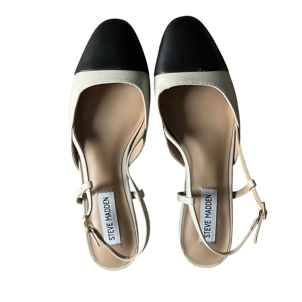 Steve Madden Cap-Toe Slingback Flats: Y2K, Modern - Picture 2 of 4
